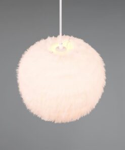 Κρεμαστό Φωτιστικό με Fluffy Λευκό Βελούδο Φ35 FURRY Reality 1x E27 – R31581001
