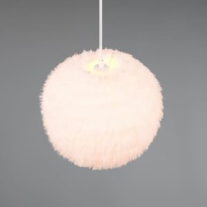 Κρεμαστό Φωτιστικό με Fluffy Λευκό Βελούδο Φ35 FURRY Reality 1x E27 – R31581001