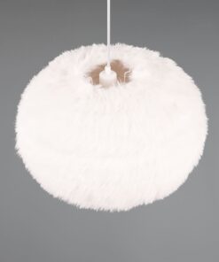 Κρεμαστό Φωτιστικό με Fluffy Λευκό Βελούδο Φ50 FURRY Reality 1x E27 – R31581901