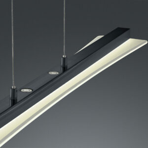 Κρεμαστό Φωτιστικό Reality LED 18W  Μαύρο Ματ Μεταλλικό Step Dimmable 1800lm 3000+4000+5000+6500K  R32421132