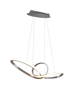 Κρεμαστό Φωτιστικό Reality LED 28W Νίκελ Ματ Μεταλλικό Step Dimmable 3200lm 3000K R32751107