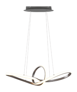 Κρεμαστό Φωτιστικό Reality LED 28W Νίκελ Ματ Μεταλλικό Step Dimmable 3200lm 3000K R32751107