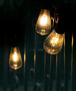 Κρεμαστό Φωτιστικό Reality CAMPUS 3x LED Μαύρο Ματ Ανοξείδωτο Ατσάλι Ηλιακό με αισθητήρα φωτός επαναφορτιζόμενη μπαταρία IP44 – R35146132