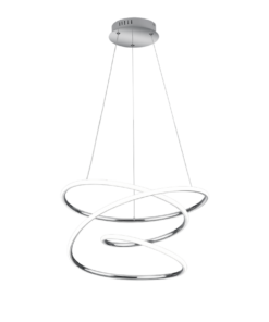 Κρεμαστό Φωτιστικό Reality BOLOGNA LED, 36W · 5100lm, 4000K Χρώμιο Μεταλλικό, Step Dimmable – R37051106