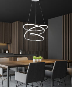 Κρεμαστό Φωτιστικό Reality BOLOGNA LED, 36W · 5100lm, 4000K Χρώμιο Μεταλλικό, Step Dimmable – R37051106