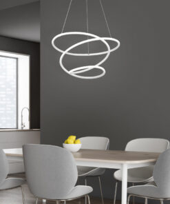 Κρεμαστό Φωτιστικό Reality BOLOGNA LED, 36W · 5100lm, 4000K Λευκό Ματ Μεταλλικό, Step Dimmable – R37051131