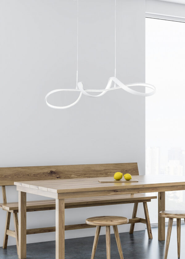 Κρεμαστό Φωτιστικό Reality PERUGIA  LED, 37W · 4500lm, 4000K Λευκό Ματ Μεταλλικό, Step Dimmable – R37091131
