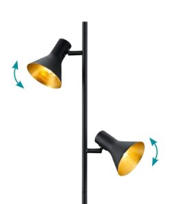 Φωτιστικό Δαπέδου Reality 2xE14 Μαύρο Μεταλλικό R40162002