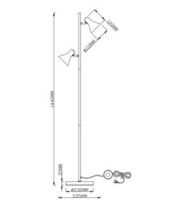 Φωτιστικό Δαπέδου Reality 2xE14 Μαύρο Μεταλλικό R40162002