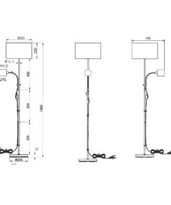 Φωτιστικό Δαπέδου Reality E27 Νίκελ Ματ Μεταλλικό R40192007