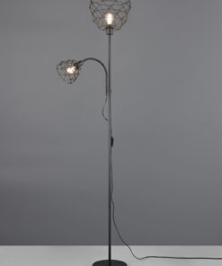 Φωτιστικό Δαπέδου Μαύρο Ματ Πλέγμα Reality 1x E27 & 1x E14- R40712032