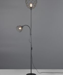 Φωτιστικό Δαπέδου Μαύρο Ματ Πλέγμα Reality 1x E27 & 1x E14- R40712032