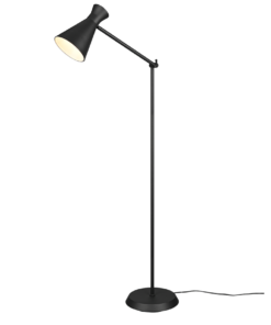 Φωτιστικό Δαπέδου Reality ENZO 1x E27 Μαύρο Ματ Μεταλλικό με ποδοκίνητο διακόπτη – R40781032