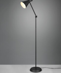 Φωτιστικό Δαπέδου Reality ENZO 1x E27 Μαύρο Ματ Μεταλλικό με ποδοκίνητο διακόπτη – R40781032