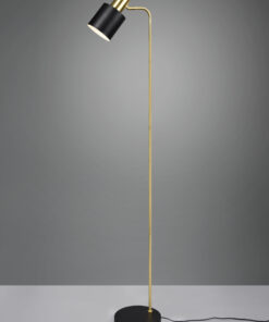 Φωτιστικό Δαπέδου Reality ADAM 1x E27 Schwarz-Gold Μεταλλικό – R41041080