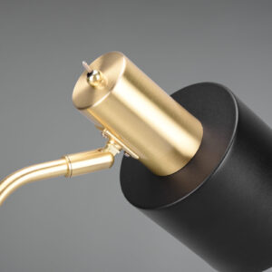Φωτιστικό Δαπέδου Reality ADAM  1x E27 Schwarz-Gold Μεταλλικό   – R41041080