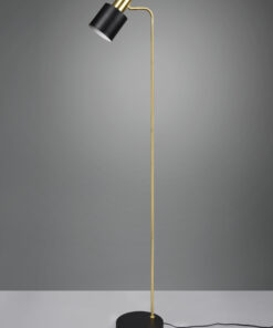 Φωτιστικό Δαπέδου Reality ADAM 1x E27 Schwarz-Gold Μεταλλικό – R41041080