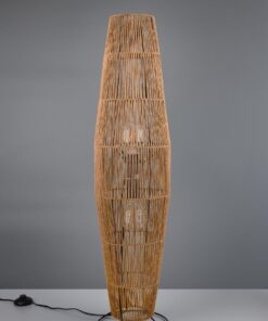 Φωτιστικό Δαπέδου Καφέ Ψάθινο Πλεκτό MIKI 2x E27 Reality- R41102026