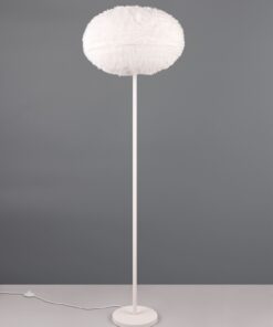Φωτιστικό Δαπέδου με Fluffy Λευκό Βελούδο Φ50 FURRY Reality 1x E27 – R41581001