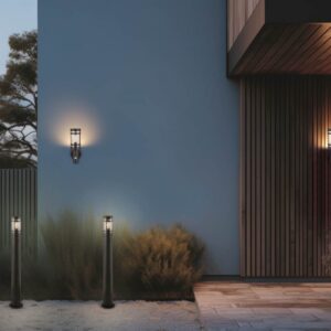 Φωτιστικό Κολωνάκι Κήπου Ανθρακί PALOMA 1x E27 IP44 Reality – R41716142
