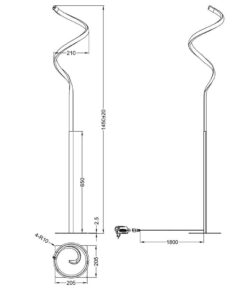 Φωτιστικό Δαπέδου Reality LED 11W Νίκελ Ματ Μεταλλικό Dimmable 950lm 3000K R42051107