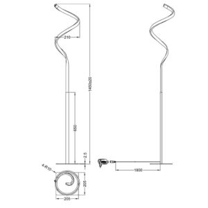 Φωτιστικό Δαπέδου Reality LED 11W  Νίκελ Ματ Μεταλλικό Dimmable 950lm 3000K  R42051107