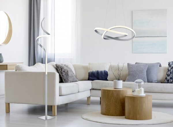 Φωτιστικό Δαπέδου Reality LED 11W  Νίκελ Ματ Μεταλλικό Dimmable 950lm 3000K  R42051107