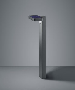 Ηλιακό Επαναφορτιζόμενο Κολωνάκι με Ανιχνευτή Κίνησης Reality LED 4,5W Ανθρακί Ατσάλι 290lm 3000K IP44 R42261142