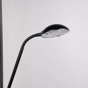 Φωτιστικό Δαπέδου Μαύρο Ματ SPOCK LED Dimmable 24W 2200lm+500lm 3000K Reality – R42292132