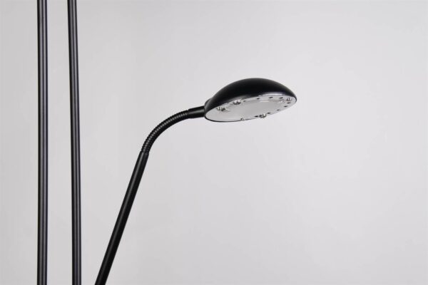 Φωτιστικό Δαπέδου Μαύρο Ματ SPOCK LED Dimmable 24W 2200lm+500lm 3000K Reality – R42292132