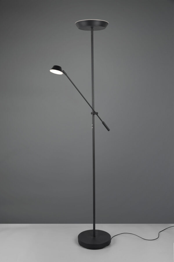 Φωτιστικό Δαπέδου Reality LED 17W  Μαύρο Ματ Μεταλλικό Step Dimmable 1440lm 3000K  R42321232