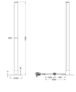 Φωτιστικό Δαπέδου Reality LED 10W Χρώμιο Μεταλλικό Dimmable 1000lm 3000K R42571100