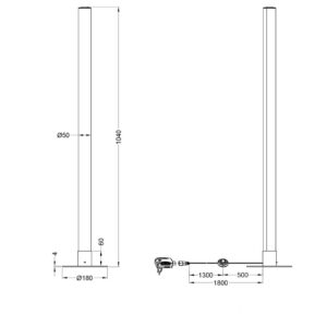 Φωτιστικό Δαπέδου Reality LED 10W  Χρώμιο Μεταλλικό Dimmable 1000lm 3000K  R42571100