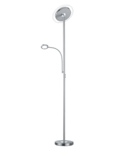 Φωτιστικό Δαπέδου Reality LED 18W Νίκελ Ματ Μεταλλικό Dimmable 1700lm 3000K R42752107