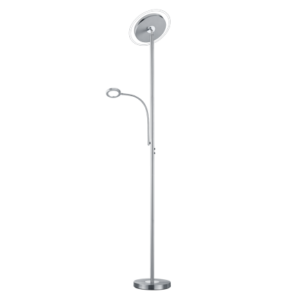 Φωτιστικό Δαπέδου Reality LED 18W  Νίκελ Ματ Μεταλλικό Dimmable 1700lm 3000K  R42752107