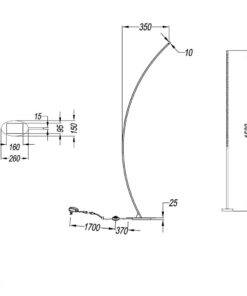 Φωτιστικό Δαπέδου Reality LED 11W Βουρτσισμένο Αλουμίνιο Μεταλλικό 1100lm 3000K R42791105