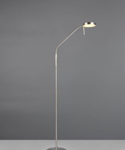 Επαναφορτίζομενο Φωτιστικό Δαπέδου Νίκελ Ματ MORENO LED Dimmable 3W 300lm CCT με Βάση Φόρτισης Reality – R44561107