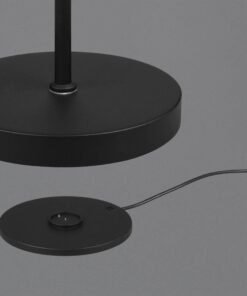 Επαναφορτίζομενο Φωτιστικό Δαπέδου Μαύρο Ματ MORENO LED Dimmable 3W 300lm CCT με Βάση Φόρτισης Reality – R44561132