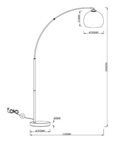Φωτιστικό Δαπέδου Reality E27 Χρώμιο Μεταλλικό R46031006