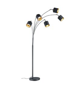 Φωτιστικό Δαπέδου Reality 5xE14 Μαύρο Ματ Μεταλλικό R46330579