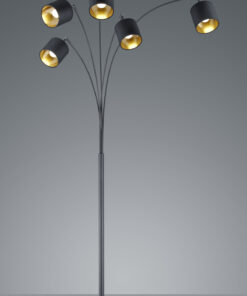 Φωτιστικό Δαπέδου Reality 5xE14 Μαύρο Ματ Μεταλλικό R46330579