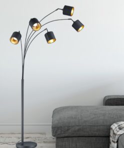 Φωτιστικό Δαπέδου Reality 5xE14 Μαύρο Ματ Μεταλλικό R46330579