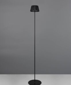 Επαναφορτιζόμενο Φωτιστικό Δαπέδου Μαύρο Ματ SUAREZ LED 1.5W 200lm 3000Κ Dimmable Αφής IP44 Reality – R47706132