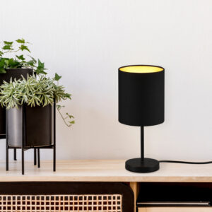Επιτραπέζιο Φωτιστικό Reality JERRY  1x E14 Schwarz-Gold Μεταλλικό   – R50491080