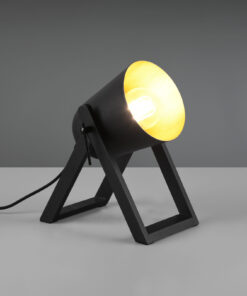 Επιτραπέζιο Φωτιστικό Reality MARC 1x E27 Schwarz-Gold Ξύλο – R50721080