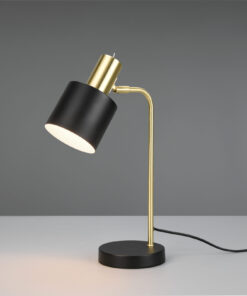 Επιτραπέζιο Φωτιστικό Reality ADAM 1x E14 Schwarz-Gold Μεταλλικό – R51041080