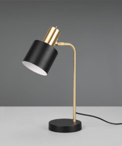 Επιτραπέζιο Φωτιστικό Reality ADAM 1x E14 Schwarz-Gold Μεταλλικό – R51041080