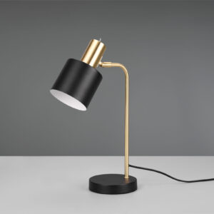 Επιτραπέζιο Φωτιστικό Reality ADAM  1x E14 Schwarz-Gold Μεταλλικό   – R51041080