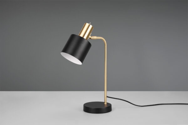 Επιτραπέζιο Φωτιστικό Reality ADAM  1x E14 Schwarz-Gold Μεταλλικό   – R51041080
