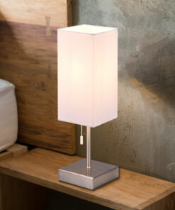 Επιτραπέζιο Φωτιστικό Reality OLE 1x E27 Νίκελ Ματ Μεταλλικό – R51061007